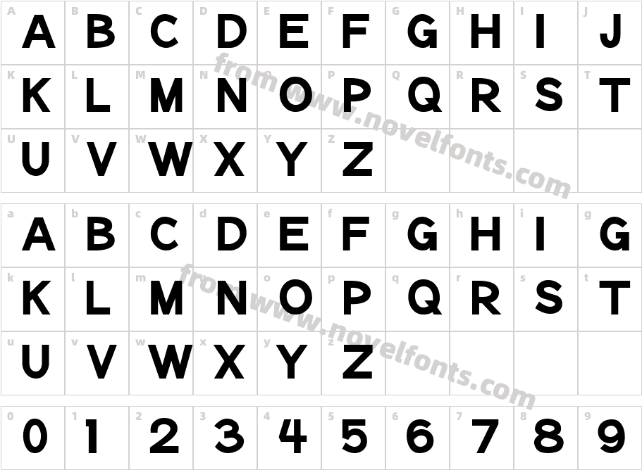 Notation Bold JLCharacter Map