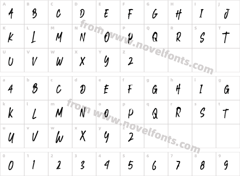 Nothen Free Display RegularCharacter Map