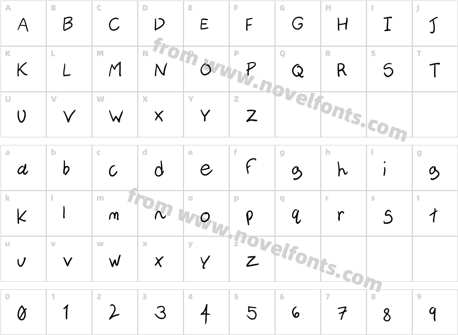 Novice Writer Regular RegularCharacter Map