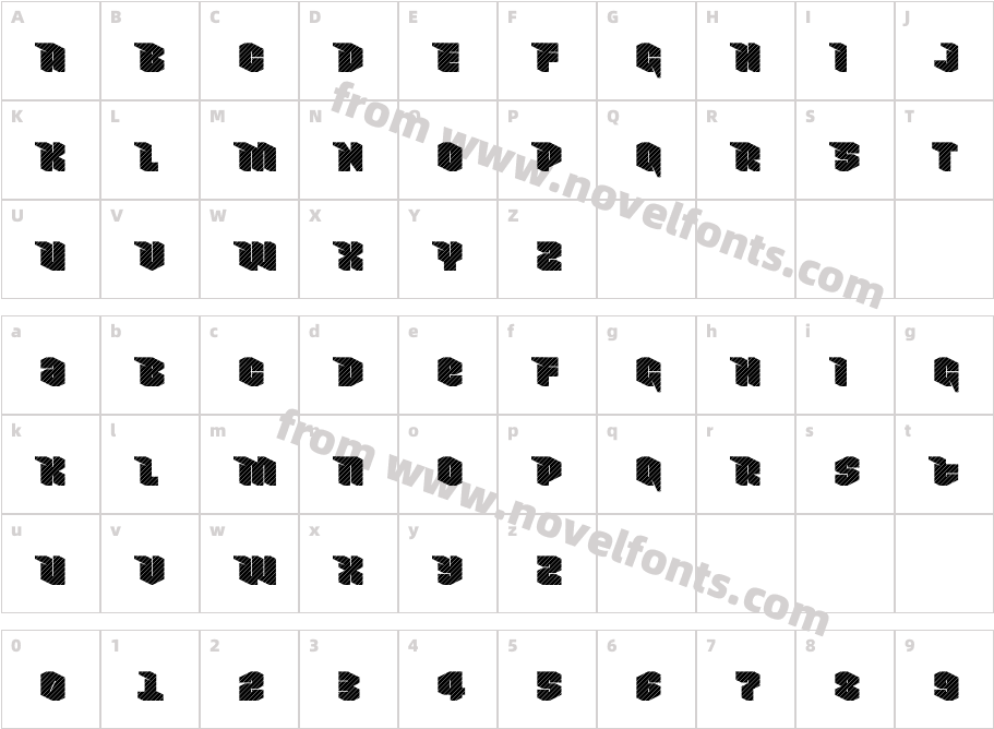 Nowy Geroy 4F StripesCharacter Map