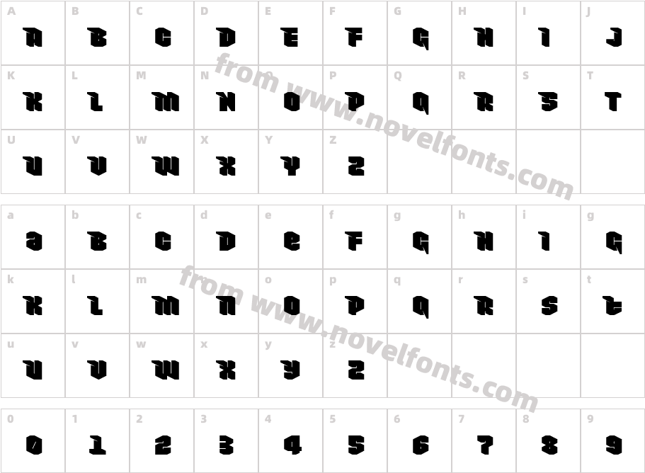 Nowy Geroy 4FCharacter Map
