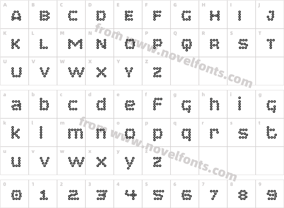 Nut Kit 4FCharacter Map