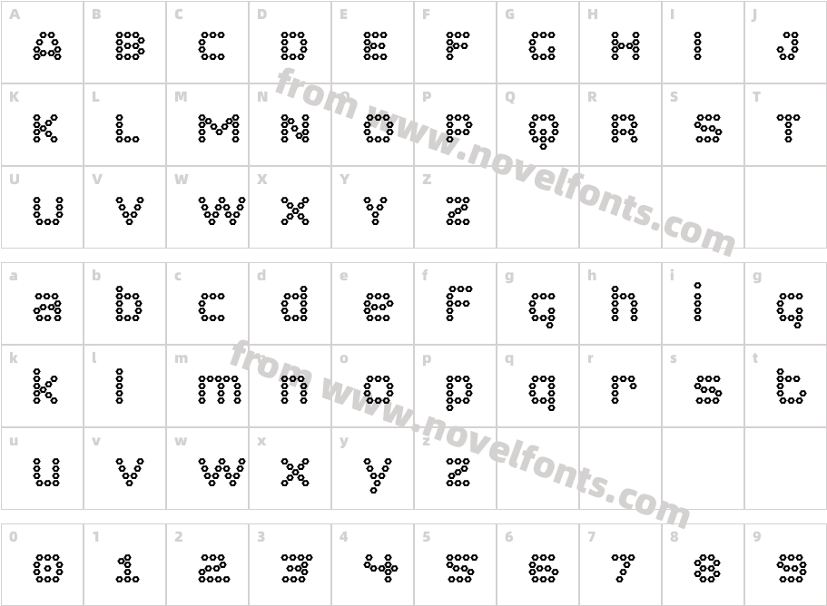 Nut Kit 4FCharacter Map
