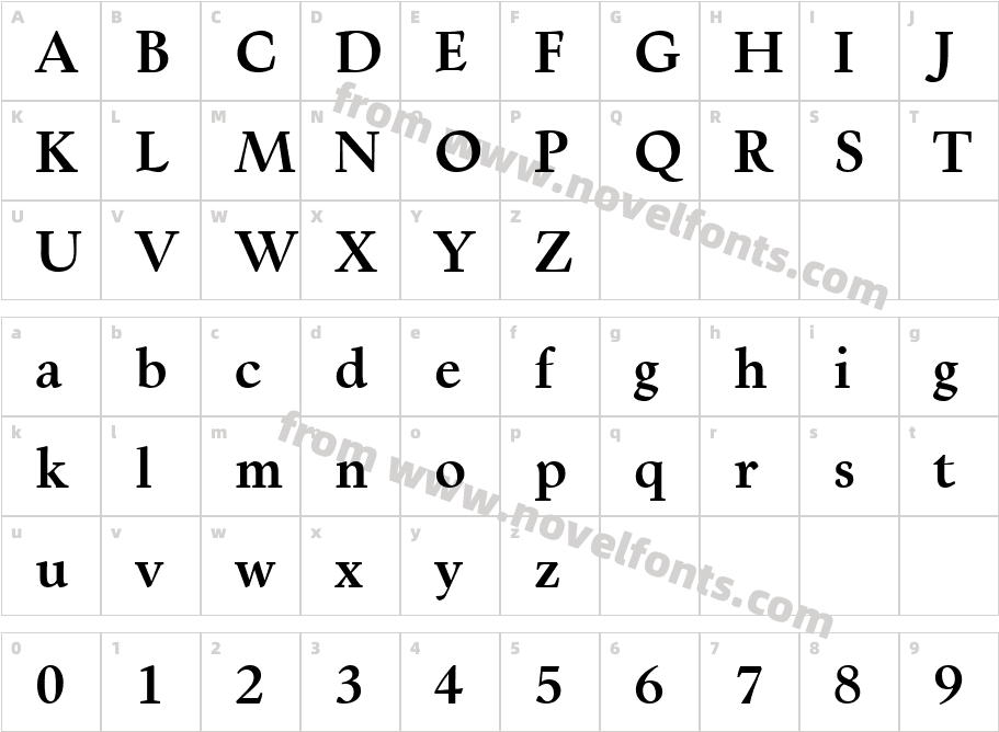 Kennedy Bold GDCharacter Map