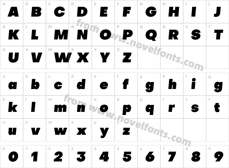 Objectivity Super SlantedCharacter Map