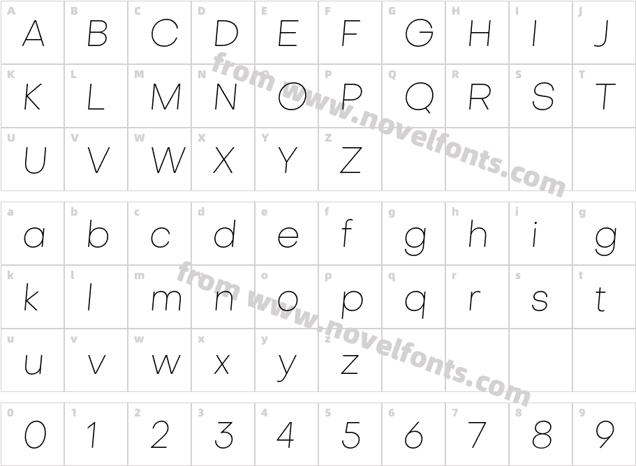 Objectivity Thin SlantedCharacter Map