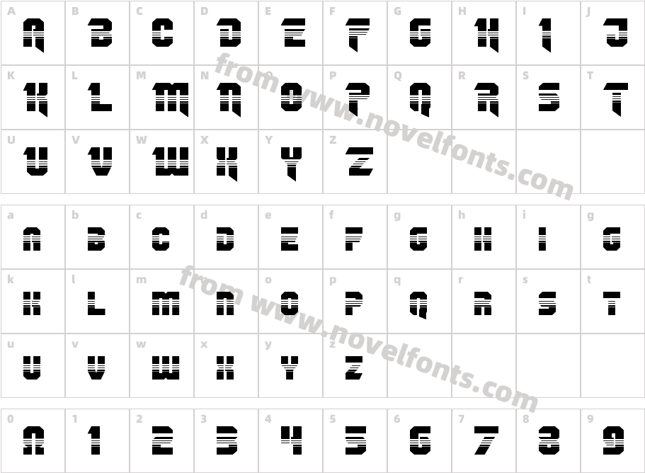 Omega Force Halftone RegularCharacter Map