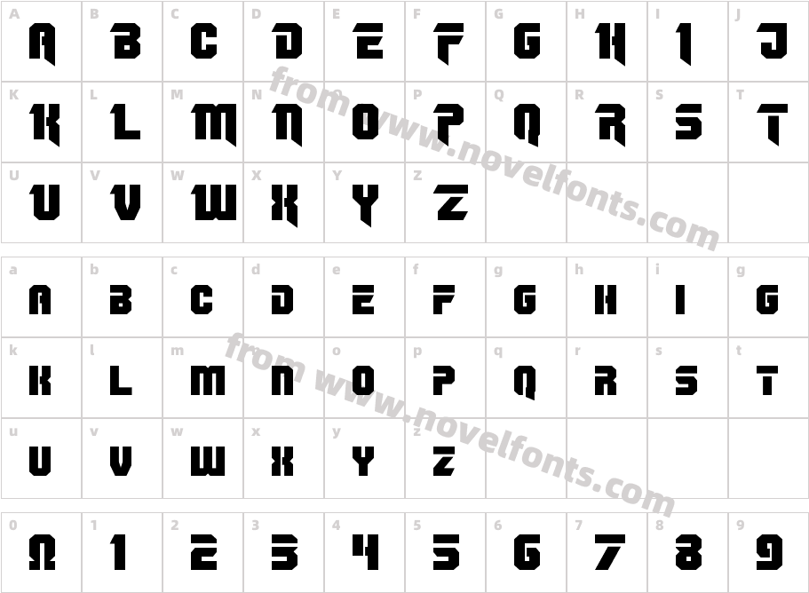 Omega Force RegularCharacter Map