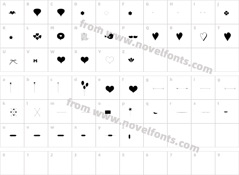 Only You Pro OrnamentsCharacter Map