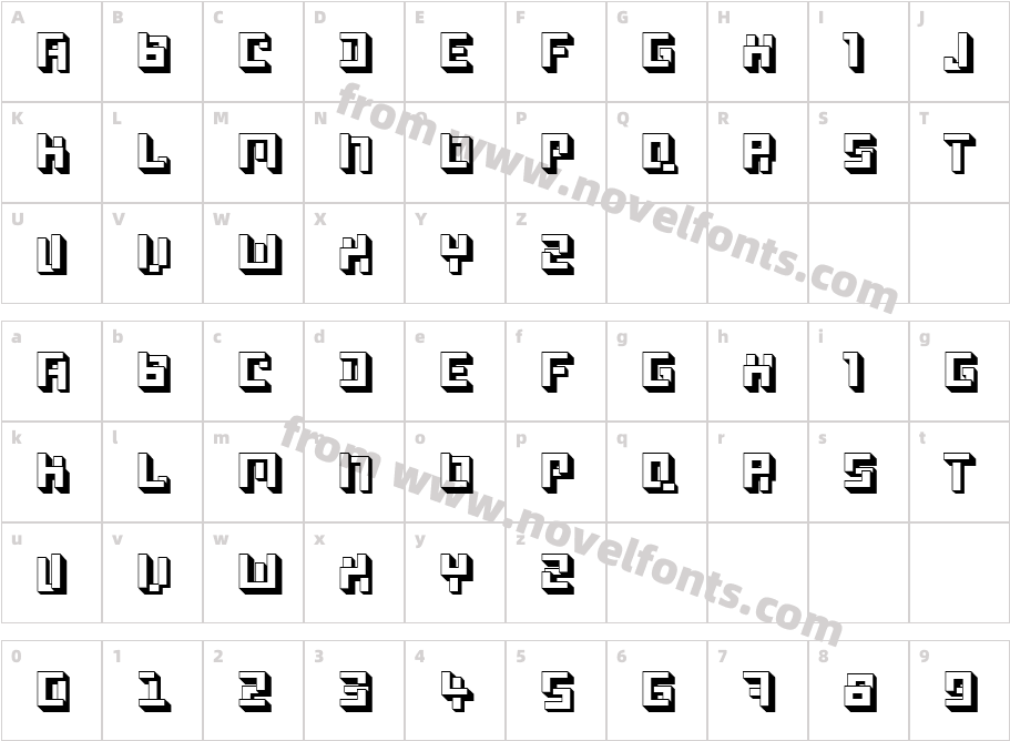 OstblockCharacter Map