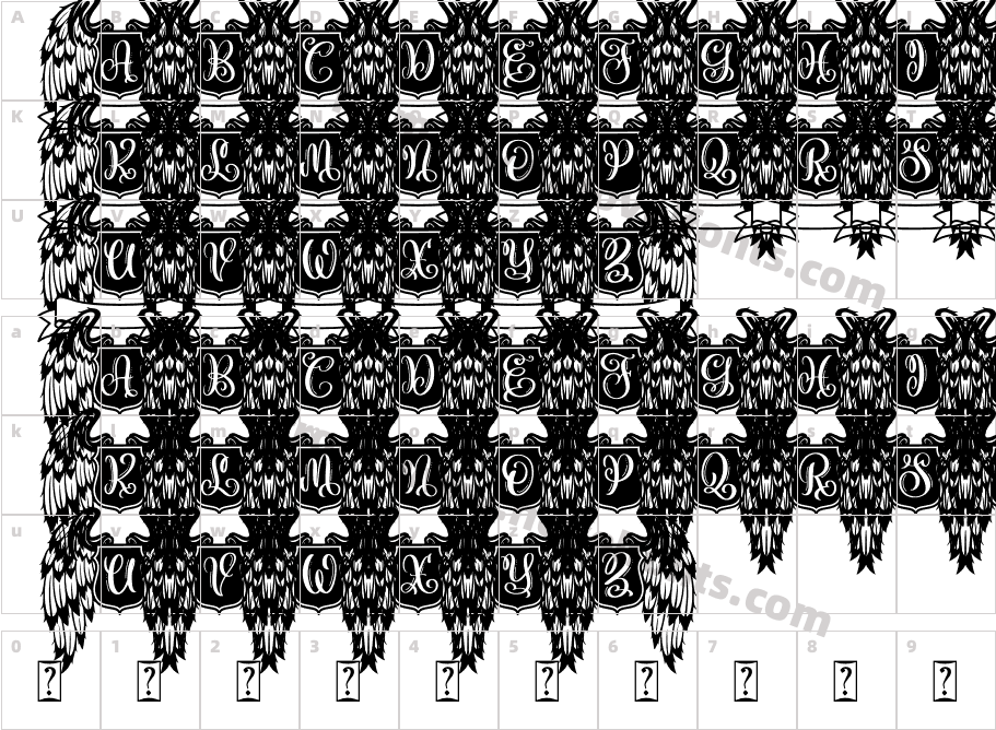 KepakCharacter Map