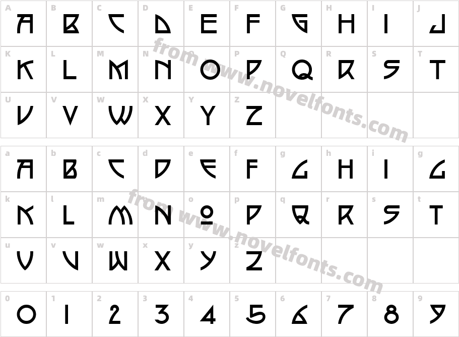 P22 Artsand Crafts Regular 2Character Map