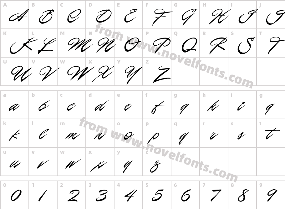P22 Casual ScriptCharacter Map