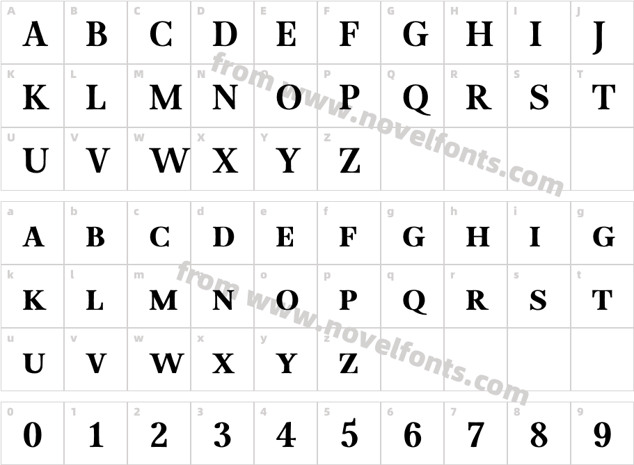 P22 FoxtrotSC BoldCharacter Map