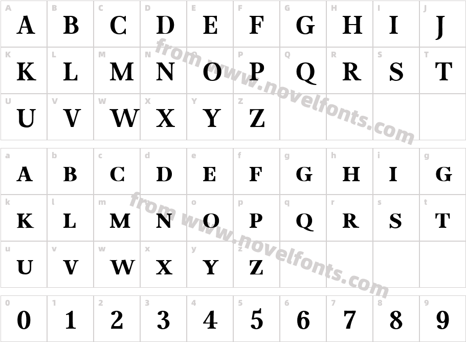 P22 FoxtrotSC BoldCharacter Map