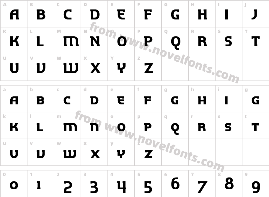 P22 Hedonic Small Caps BoldCharacter Map