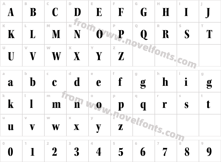 KeplerStd-BlackCnSubhCharacter Map