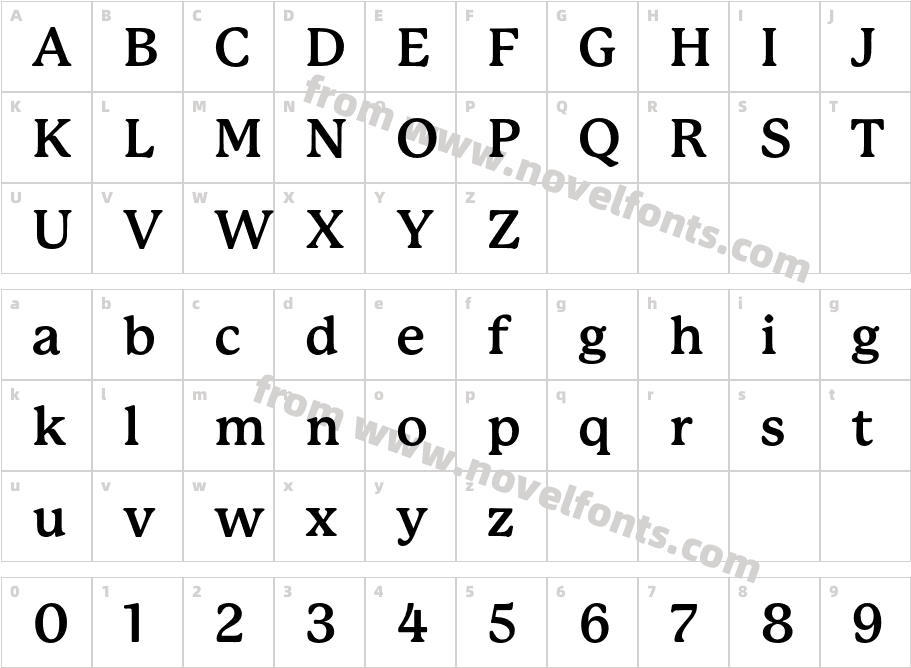 P22 Mackinac BoldCharacter Map