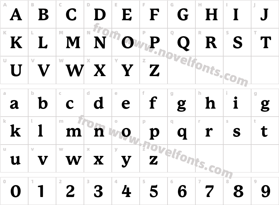 P22 Mackinac Extra BoldCharacter Map