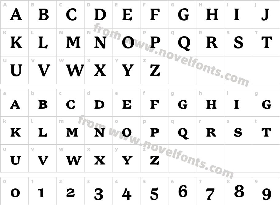 P22 Mackinac Extra BoldSCCharacter Map