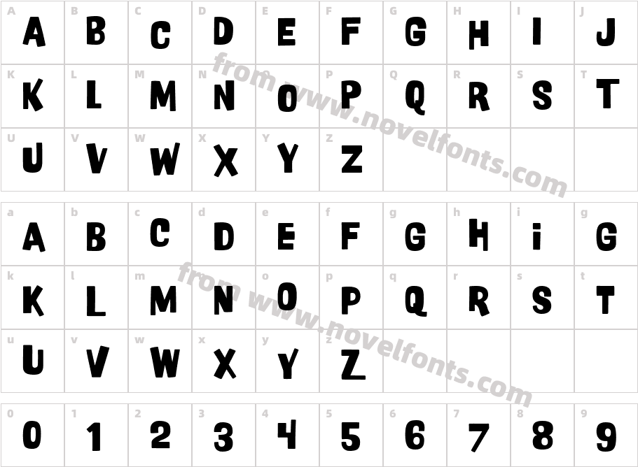 P22 Nudgewink Pro BoldCharacter Map