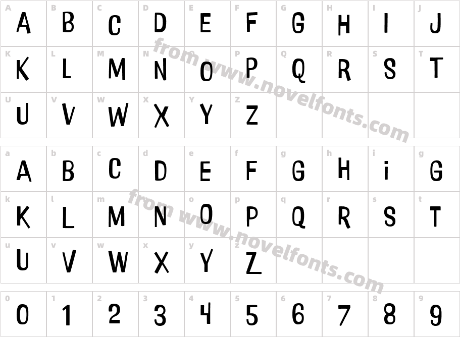 P22 Nudgewink Pro LightCharacter Map