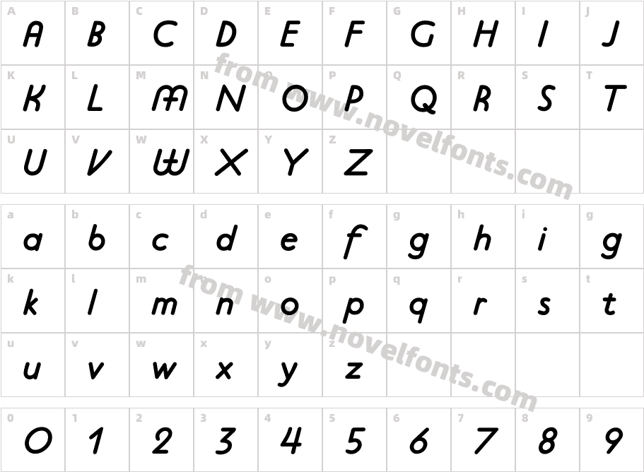 P22 Platten Neu Pro Demi ItalicCharacter Map