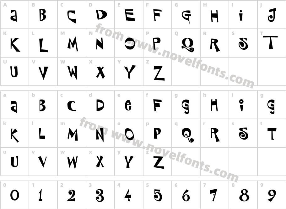 P22 Sniplash BoldCharacter Map