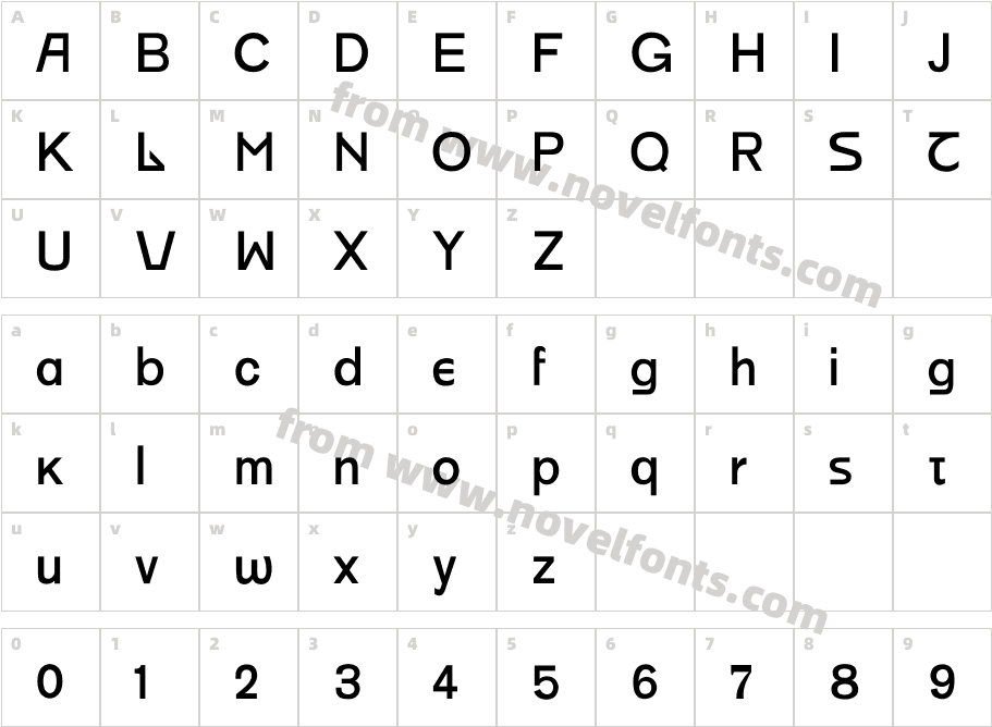 P22 StG Schrift OneCharacter Map