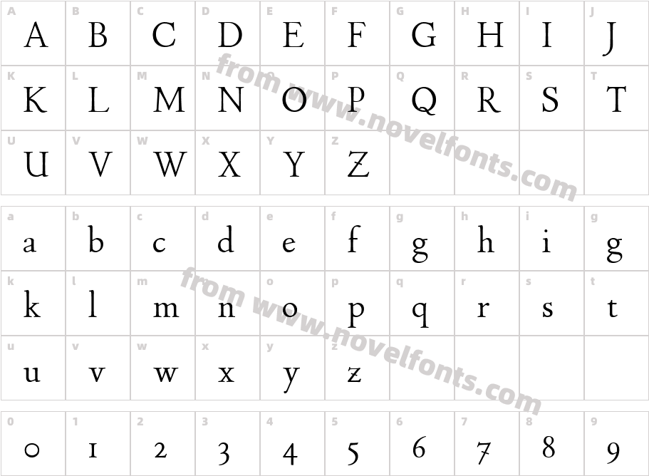 P22 Stickley Pro DisplayCharacter Map