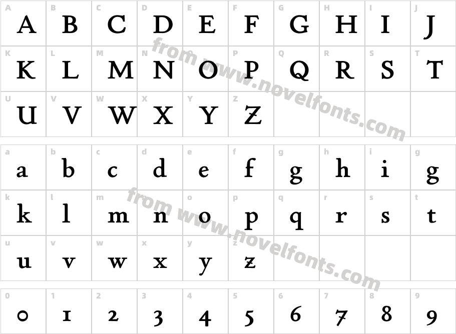 P22 Stickley Pro Text BoldCharacter Map