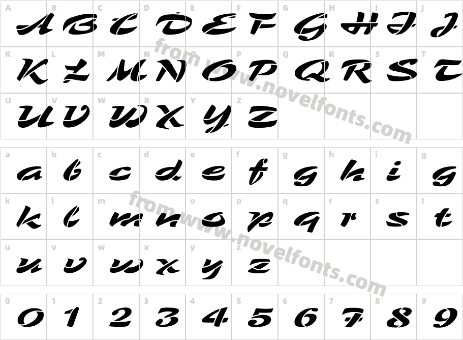 P22 Zebra StencilCharacter Map