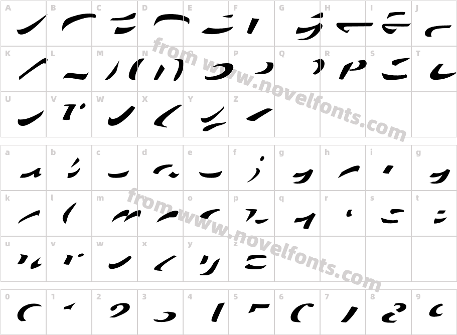 P22 ZebraBCharacter Map