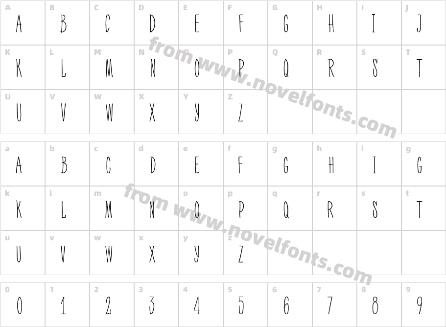PH100 Caps Regular2Character Map