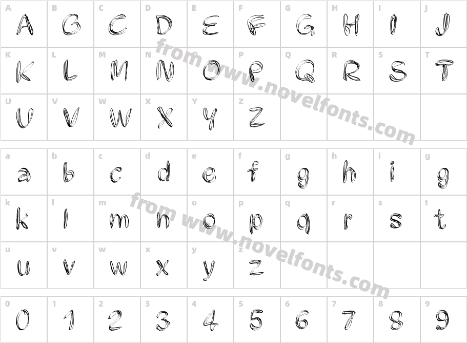 PW FilamentCharacter Map