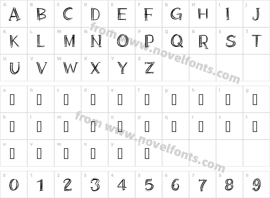 PW Scratched2Character Map