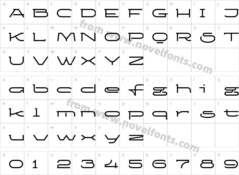 Ketosag BoldCharacter Map