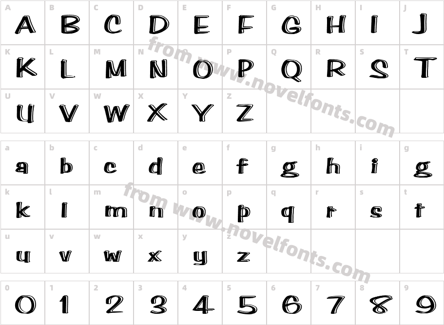 Paghetti ExpandedCharacter Map