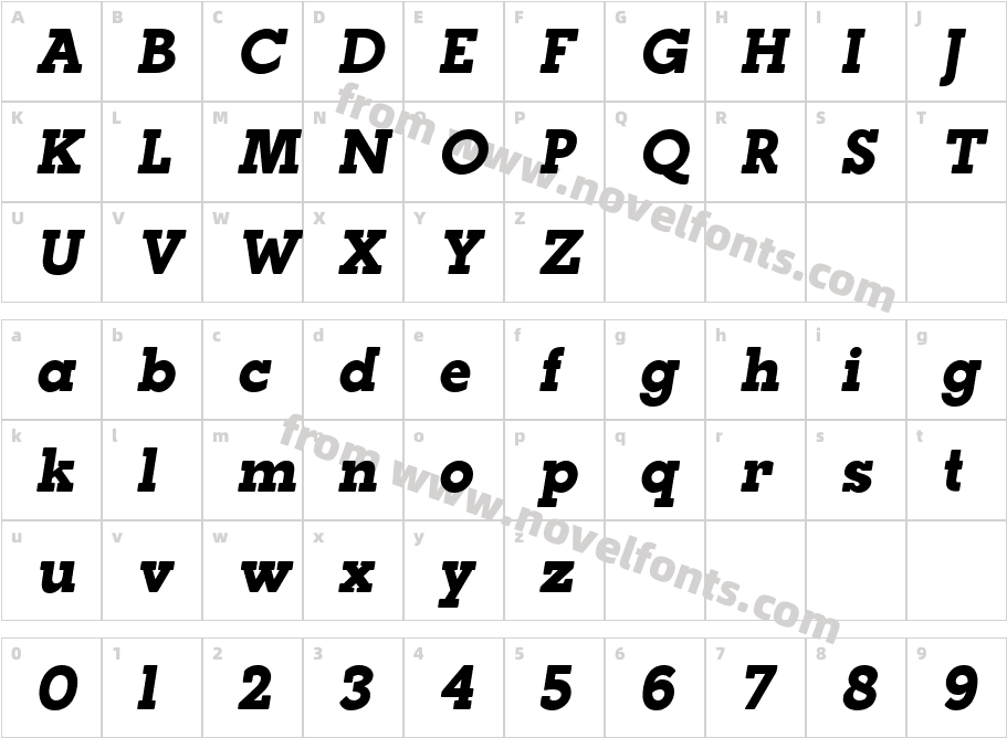 Paralex Regular 4Character Map