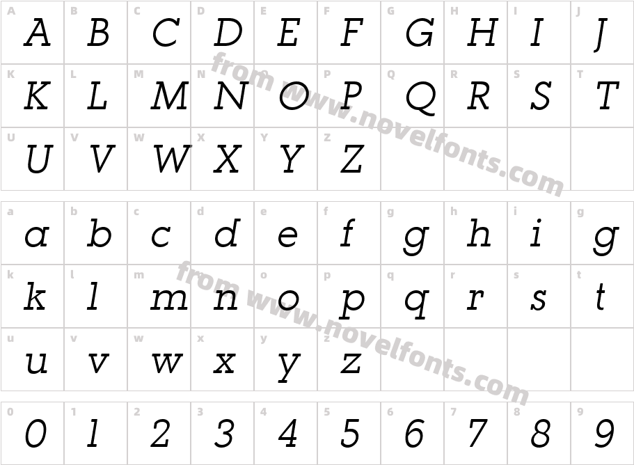 Paralex Regular 5Character Map