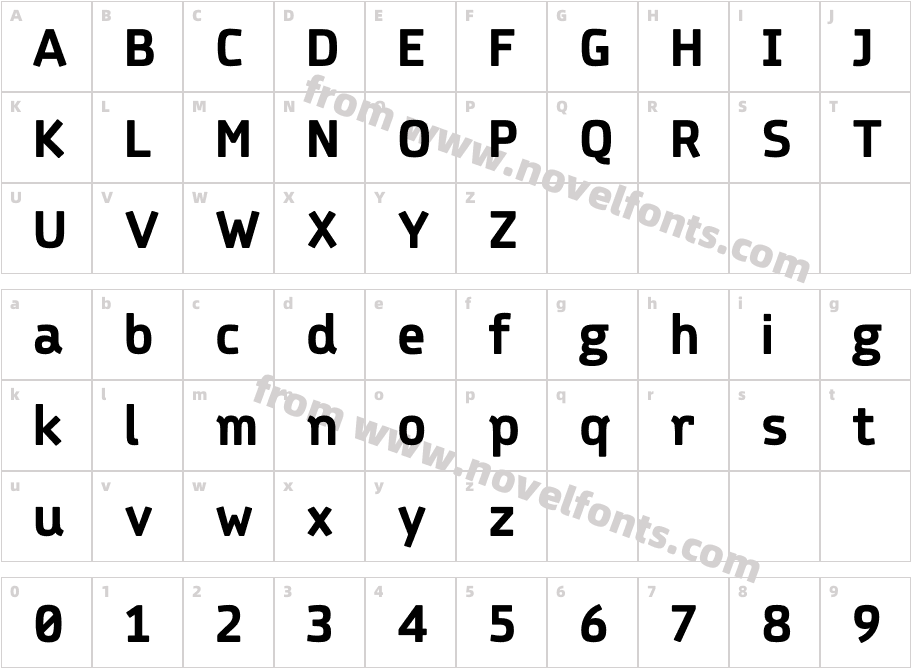 Patron BoldCharacter Map