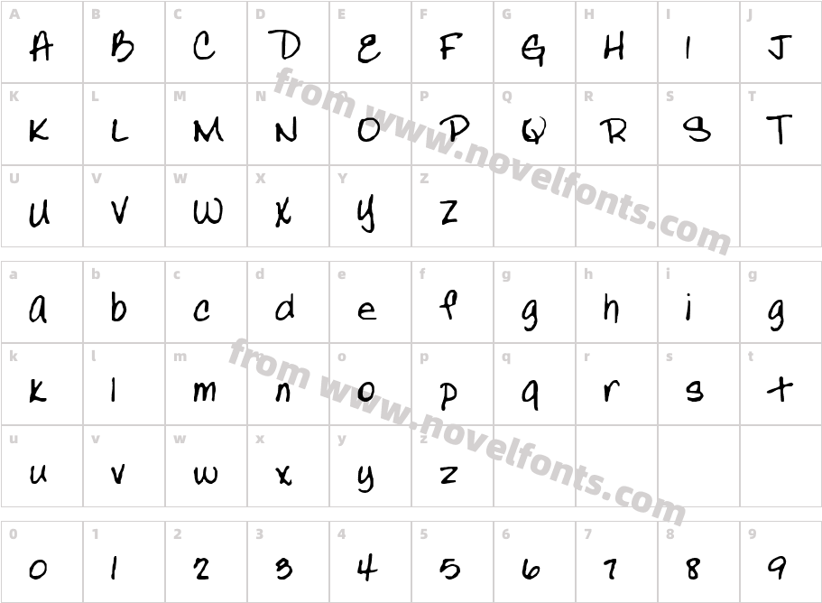 Paulette HandCharacter Map
