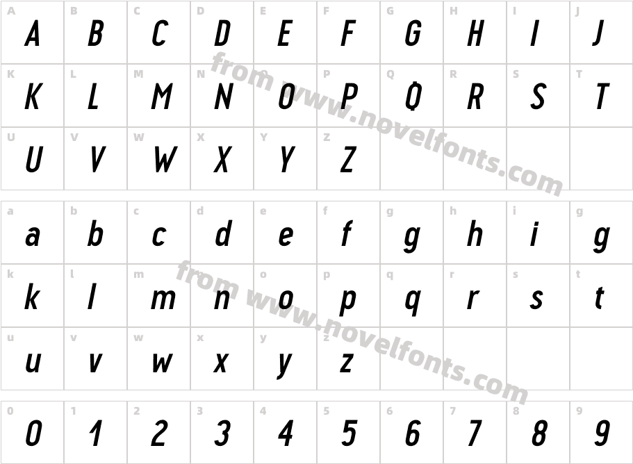 Pekora Bold ItalicCharacter Map
