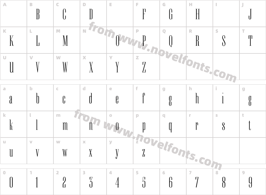 KeyboardLightCharacter Map