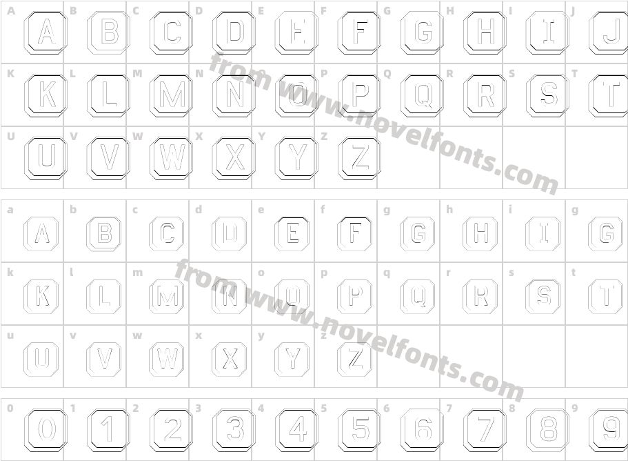 Keyboard Outline RegularSWFTECharacter Map