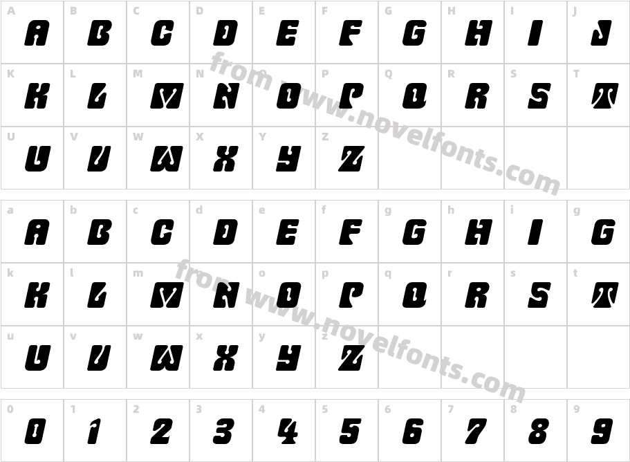 Keyhole  ItalicCharacter Map