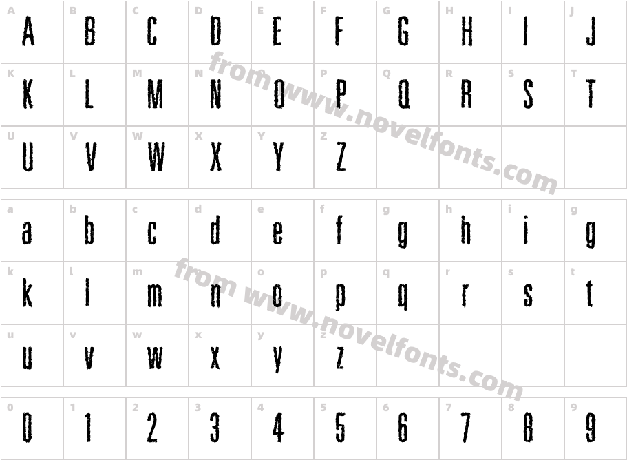 Pewter CorrodedCharacter Map