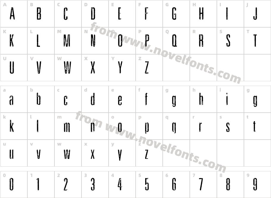 Pewter StampedCharacter Map