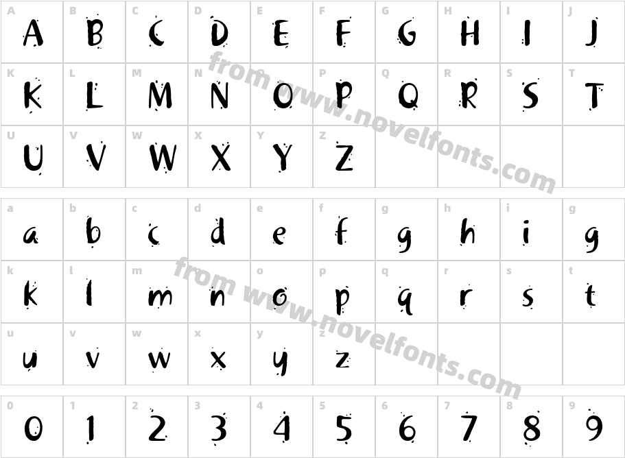 KhakiStd-2Character Map