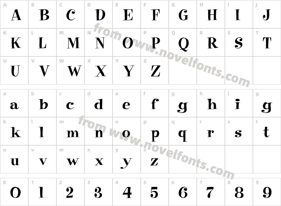 Pixie FontCharacter Map